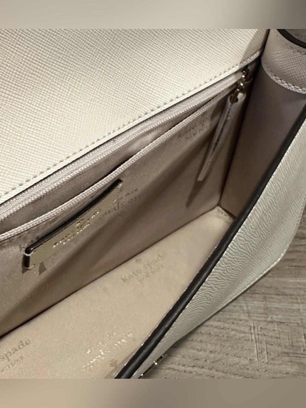 Kate Spade Cream Saffiano Leather Crossbody Bag + Wallet SET Multi-Strap Set x3 - Picture 8 of 15